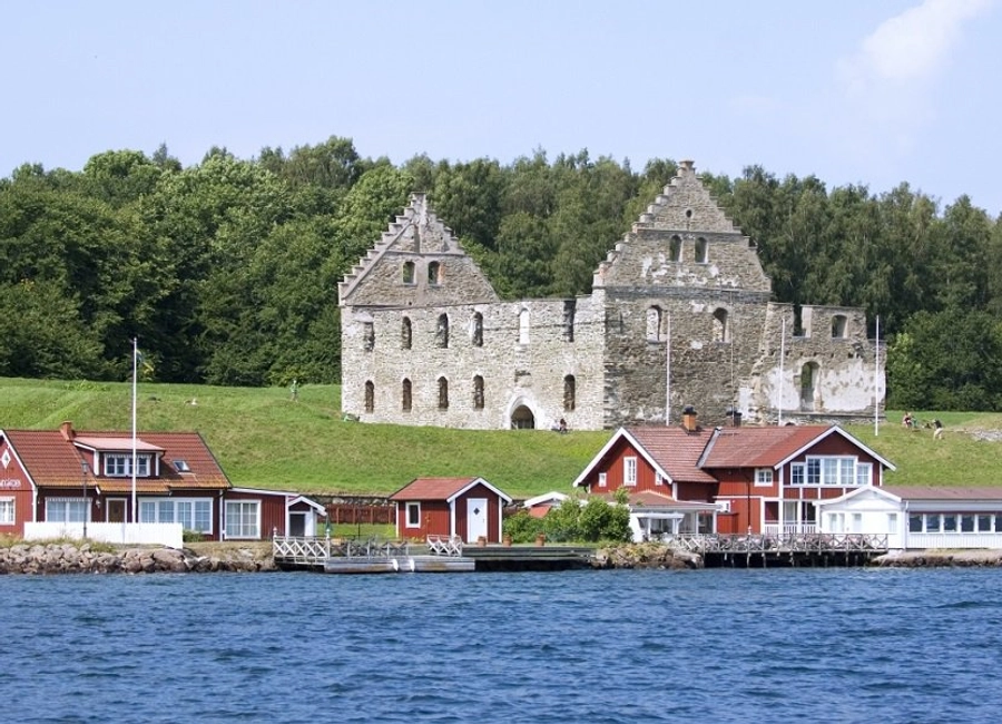Macka som grillas över öppen eld