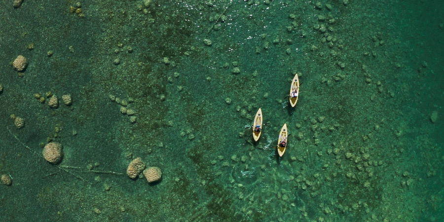 Paddling utranför Rosenlunds bankar